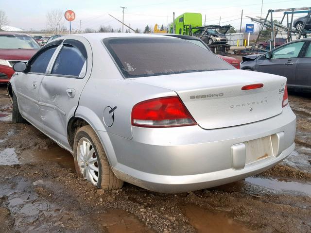 1C3EL46X12N201747 - 2002 CHRYSLER SEBRING LX SILVER photo 3