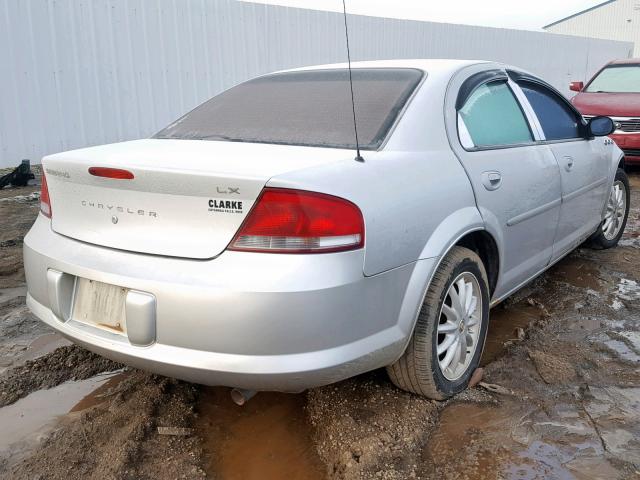 1C3EL46X12N201747 - 2002 CHRYSLER SEBRING LX SILVER photo 4