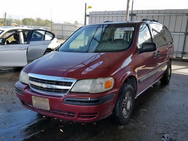 1GNDV23E15D130107 - 2005 CHEVROLET VENTURE LS RED photo 2