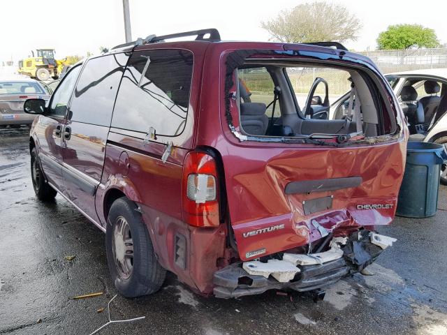 1GNDV23E15D130107 - 2005 CHEVROLET VENTURE LS RED photo 3