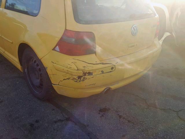 9BWKE61J234070106 - 2003 VOLKSWAGEN GTI 20TH A YELLOW photo 9