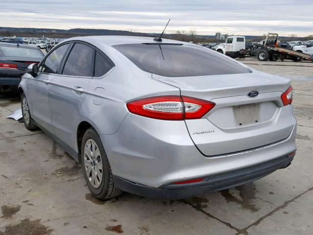 1FA6P0G78E5371187 - 2014 FORD FUSION S SILVER photo 3