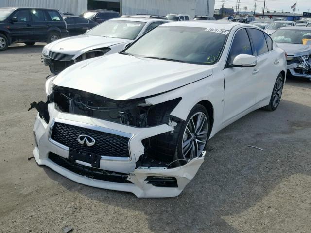 JN1BV7AP0FM355642 - 2015 INFINITI Q50 BASE WHITE photo 2