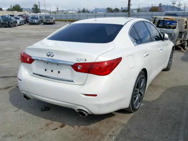 JN1BV7AP0FM355642 - 2015 INFINITI Q50 BASE WHITE photo 4