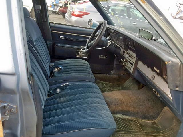 1G1BN35H6FX105015 - 1985 CHEVROLET CAPRICE CL BLUE photo 5