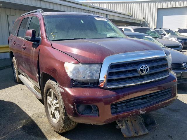 5TDBT64A99S000689 - 2009 TOYOTA SEQUOIA SR MAROON photo 1