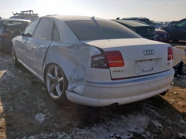 WAUMV94E68N001307 - 2008 AUDI A8 L QUATT WHITE photo 3