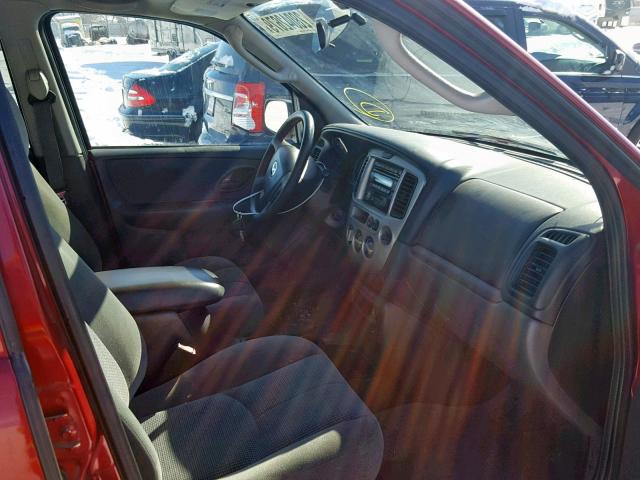 4F2YZ94174KM33938 - 2004 MAZDA TRIBUTE LX RED photo 5