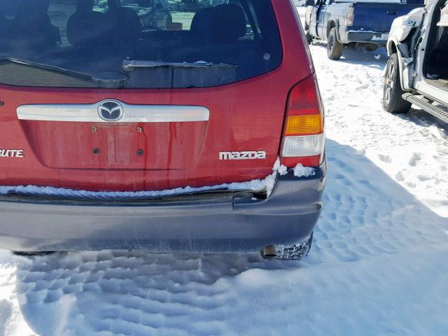 4F2YZ94174KM33938 - 2004 MAZDA TRIBUTE LX RED photo 9