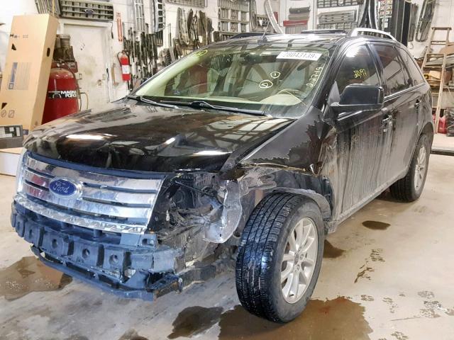 2FMDK48C77BB28905 - 2007 FORD EDGE SEL BLACK photo 2