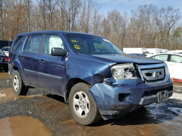 5FNYF4H21BB022463 - 2011 HONDA PILOT LX BLUE photo 9