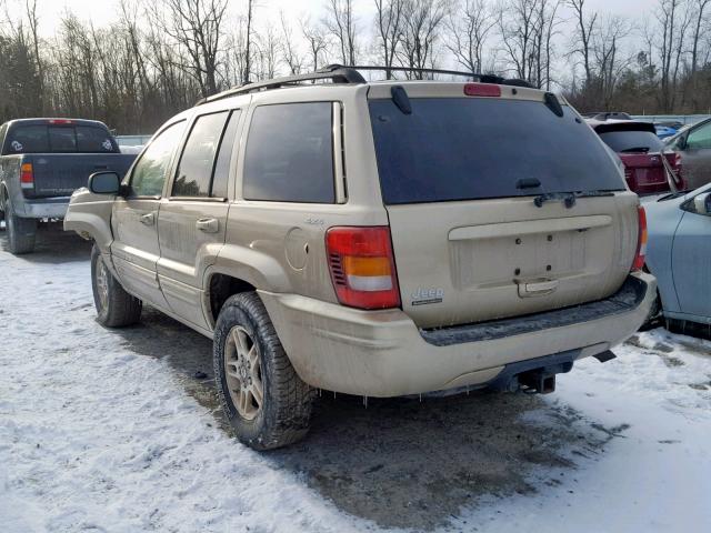 1J4GW68N8XC799660 - 1999 JEEP GRAND CHER TAN photo 3