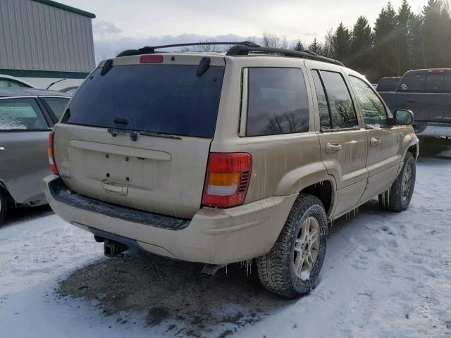 1J4GW68N8XC799660 - 1999 JEEP GRAND CHER TAN photo 4