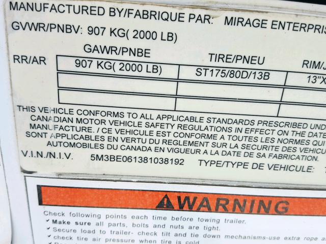 5M3BE061381038192 - 2008 MISC ENCLOSED Белый фото 10