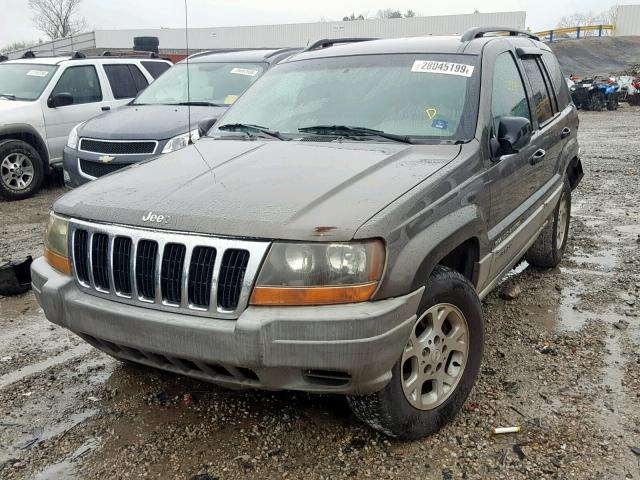 1J4G248S3YC373298 - 2000 JEEP GRAND CHER GRAY photo 2