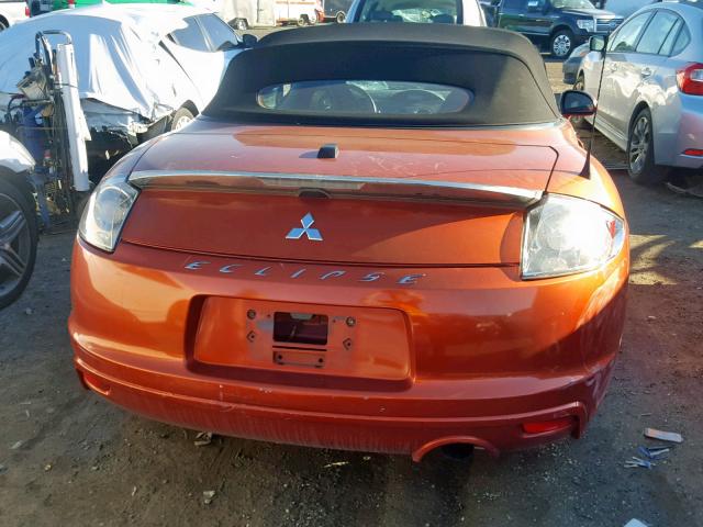 4A3AL25F79E008579 - 2009 MITSUBISHI ECLIPSE SP ORANGE photo 9