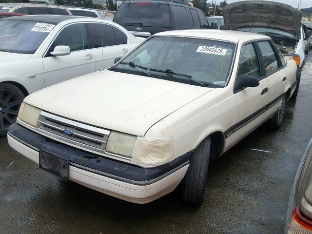 2FAPP36X4MB172641 - 1991 FORD TEMPO GL BEIGE photo 2