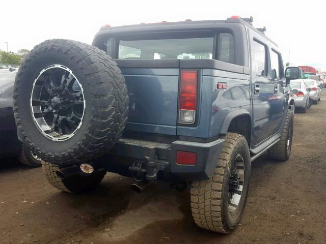 5GRGN22U17H103952 - 2007 HUMMER H2 SUT BLUE photo 4