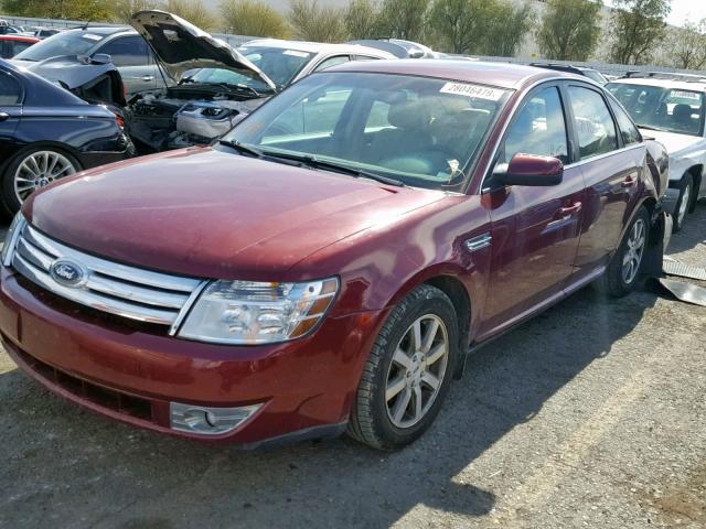 1FAHP24W08G109432 - 2008 FORD TAURUS SEL RED photo 2