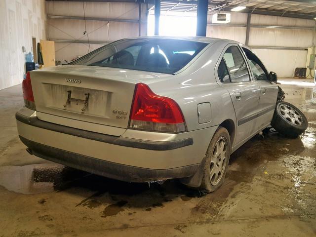 YV1RS58D012040231 - 2001 VOLVO S60 2.4T SILVER photo 4