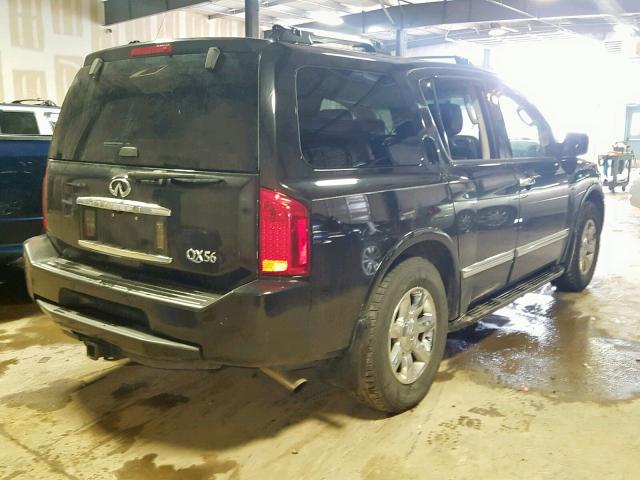 5N3AA08C46N811315 - 2006 INFINITI QX56 BLACK photo 4