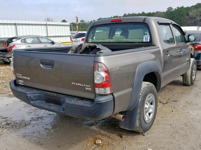 5TFJU4GNXBX011938 - 2011 TOYOTA TACOMA DOU BROWN photo 4