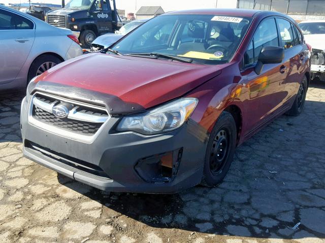 JF1GPAA61CH206345 - 2012 SUBARU IMPREZA BA BURGUNDY photo 2