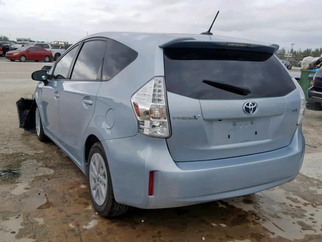 JTDZN3EU6C3141292 - 2012 TOYOTA PRIUS V BLUE photo 3