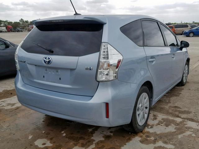 JTDZN3EU6C3141292 - 2012 TOYOTA PRIUS V BLUE photo 4