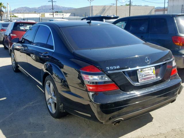 WDDNG71X27A098707 - 2007 MERCEDES-BENZ S 550 BLACK photo 3