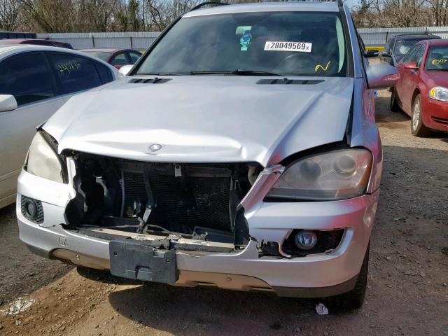 4JGBB86E67A292824 - 2007 MERCEDES-BENZ ML 350 SILVER photo 9