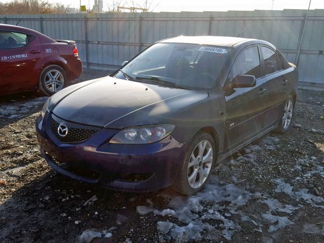 JM1BK323581775539 - 2008 MAZDA 3 S BLACK photo 2