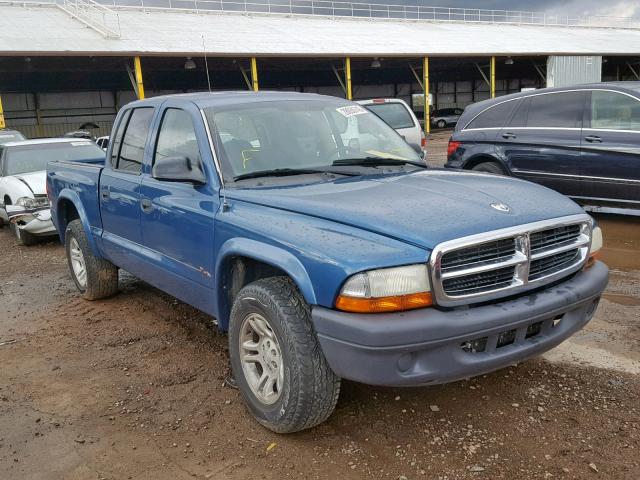 1D7HL38K44S733914 - 2004 DODGE DAKOTA QUA BLUE photo 1