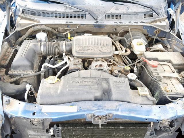 1D7HL38K44S733914 - 2004 DODGE DAKOTA QUA BLUE photo 7