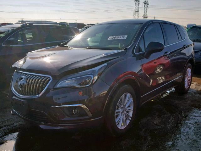 LRBFXASA2HD072628 - 2017 BUICK ENVISION P MAROON photo 2