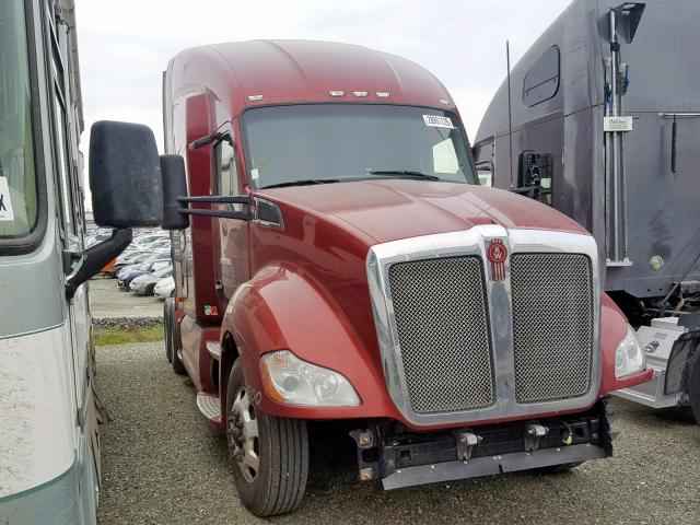 1XKYD49X9FJ425058 - 2015 KENWORTH CONSTRUCTI BURGUNDY photo 1