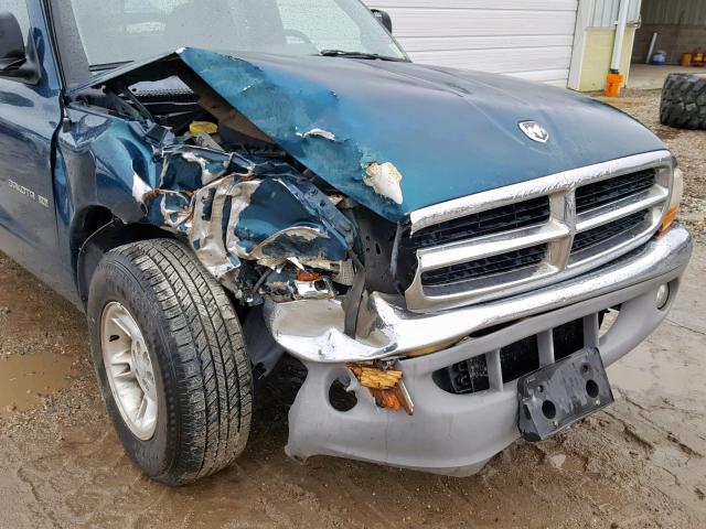 1B7GL22X0XS193759 - 1999 DODGE DAKOTA BLUE photo 9