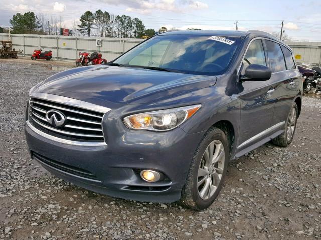 5N1AL0MN1DC343790 - 2013 INFINITI JX35 GRAY photo 2