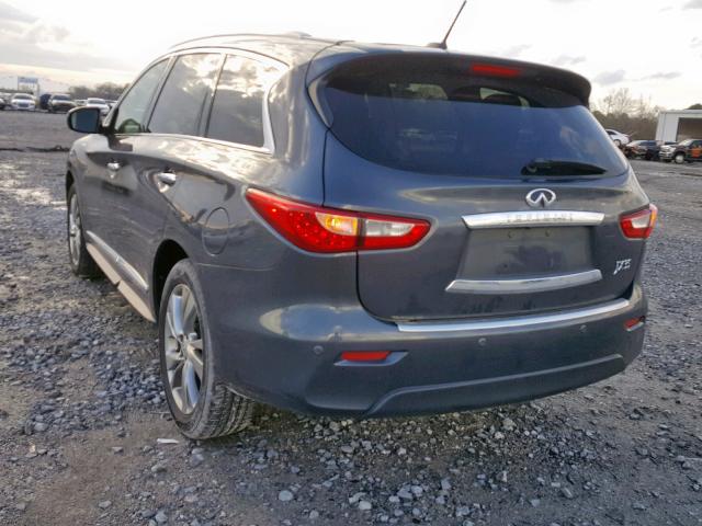 5N1AL0MN1DC343790 - 2013 INFINITI JX35 GRAY photo 3