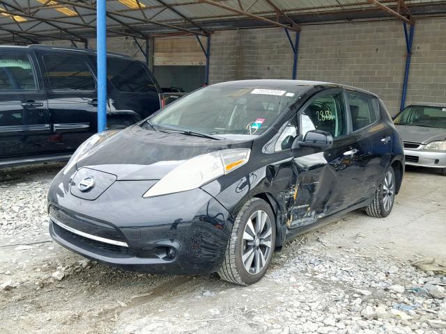 1N4AZ0CPXFC313962 - 2015 NISSAN LEAF S BLACK photo 2