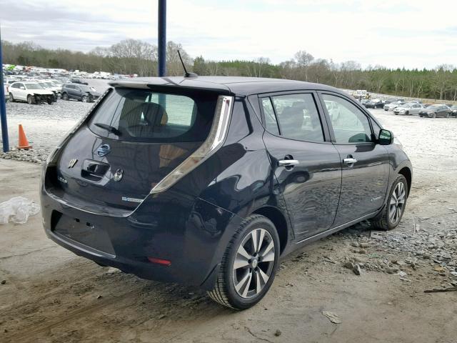 1N4AZ0CPXFC313962 - 2015 NISSAN LEAF S BLACK photo 4