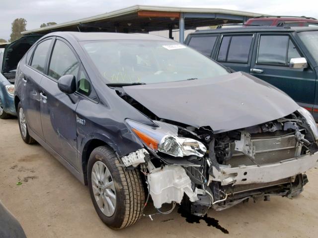 JTDKN3DP8D3033576 - 2013 TOYOTA PRIUS PLUG GRAY photo 1