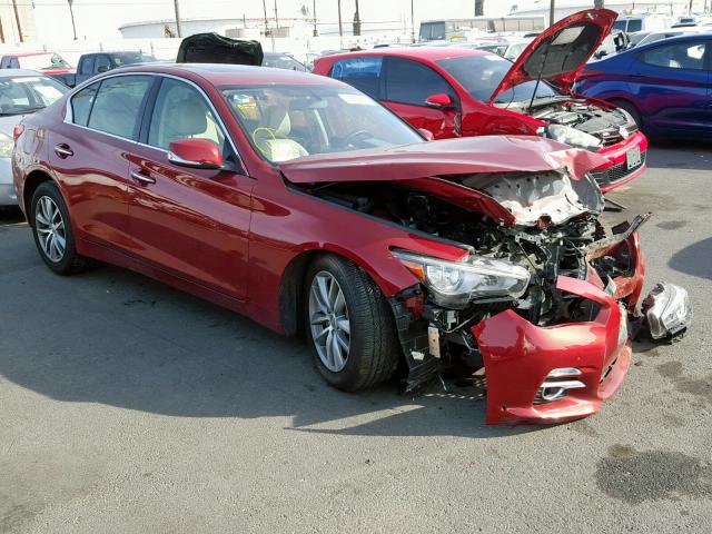 JN1BV7AP9FM331744 - 2015 INFINITI Q50 BASE RED photo 1