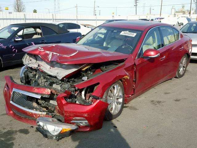 JN1BV7AP9FM331744 - 2015 INFINITI Q50 BASE RED photo 2