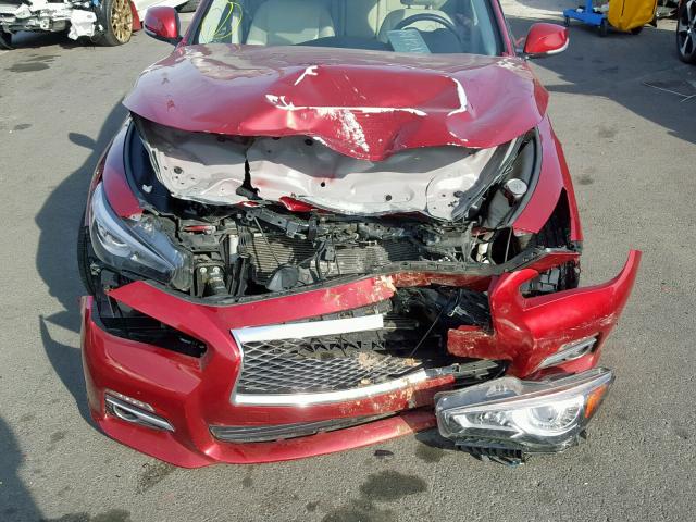 JN1BV7AP9FM331744 - 2015 INFINITI Q50 BASE RED photo 9