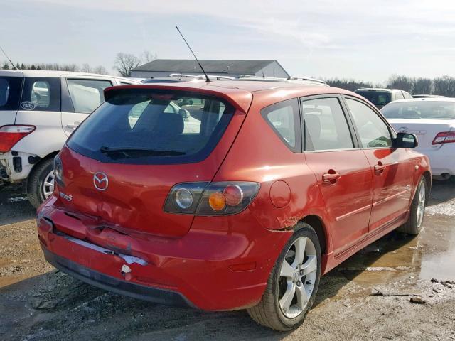 JM1BK143441164347 - 2004 MAZDA MAZDA3 RED photo 4