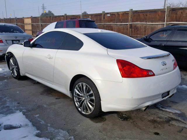 JN1CV6EL4DM980435 - 2013 INFINITI G37 WHITE photo 3