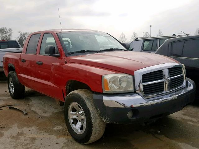 1D7HW48N25S236191 - 2005 DODGE DAKOTA QUA RED photo 1