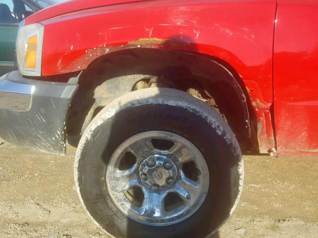 1D7HW48N25S236191 - 2005 DODGE DAKOTA QUA RED photo 9