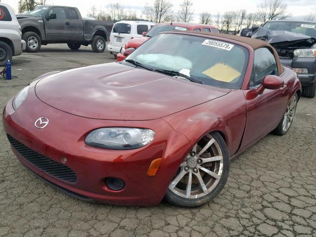 JM1NC25F470134008 - 2007 MAZDA MX-5 MIATA RED photo 2